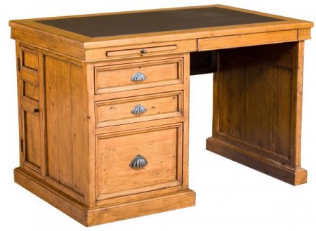 Solo desk Pine wood (open) Code: DBT 031-M Name: Small desk  Sizes: W=120 x D75 x H=80cm The small desk features a concealed keyboard pull out section, and one pull out sections for such as a mouse. 
